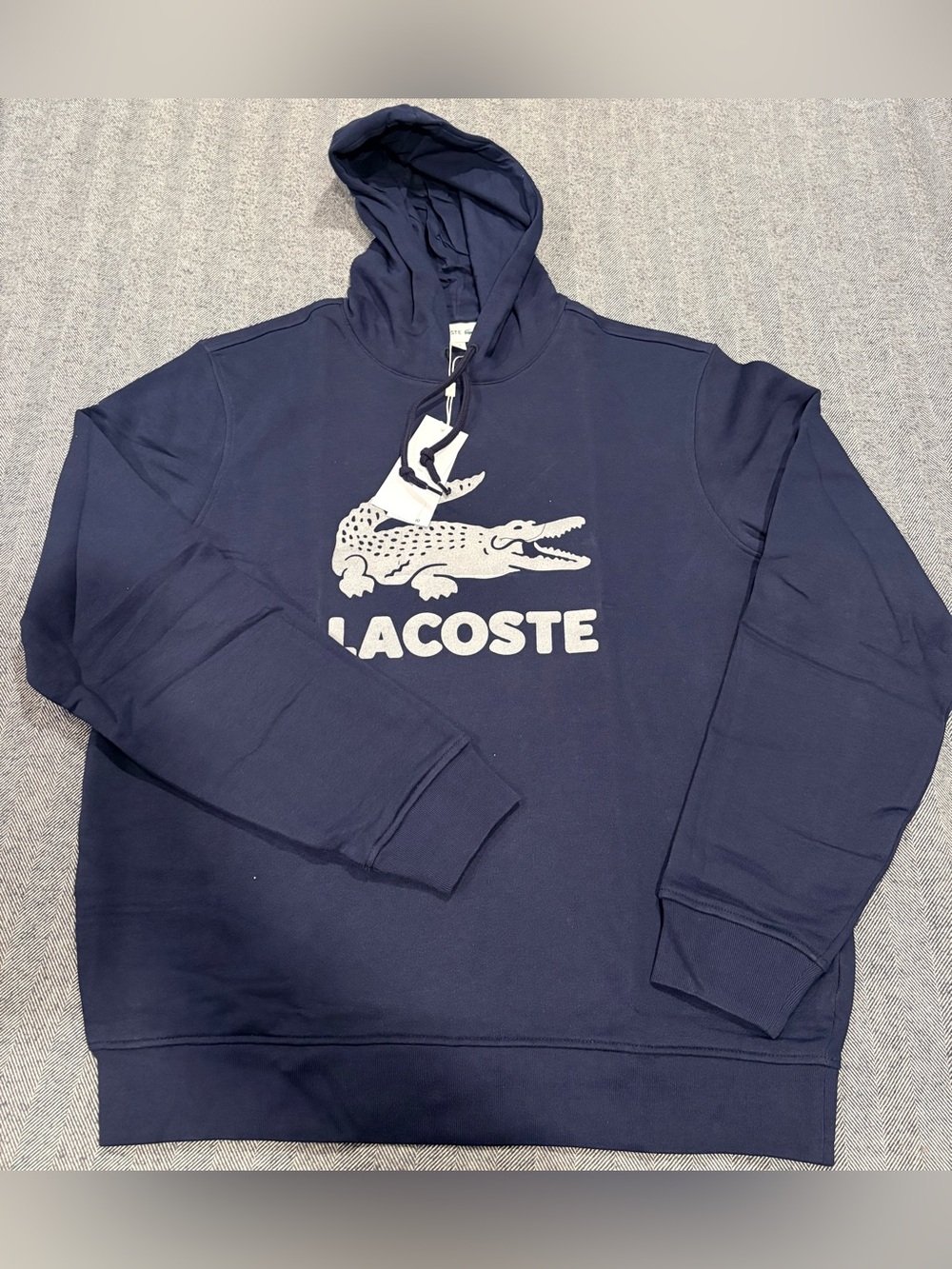 Lacoste Hooded Sweatshirt printed with logo | color: navy | size: 5-L
